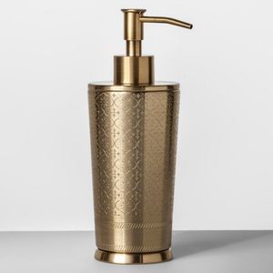 Brand new Gold Etched Metal Soap/Lotion Dispenser